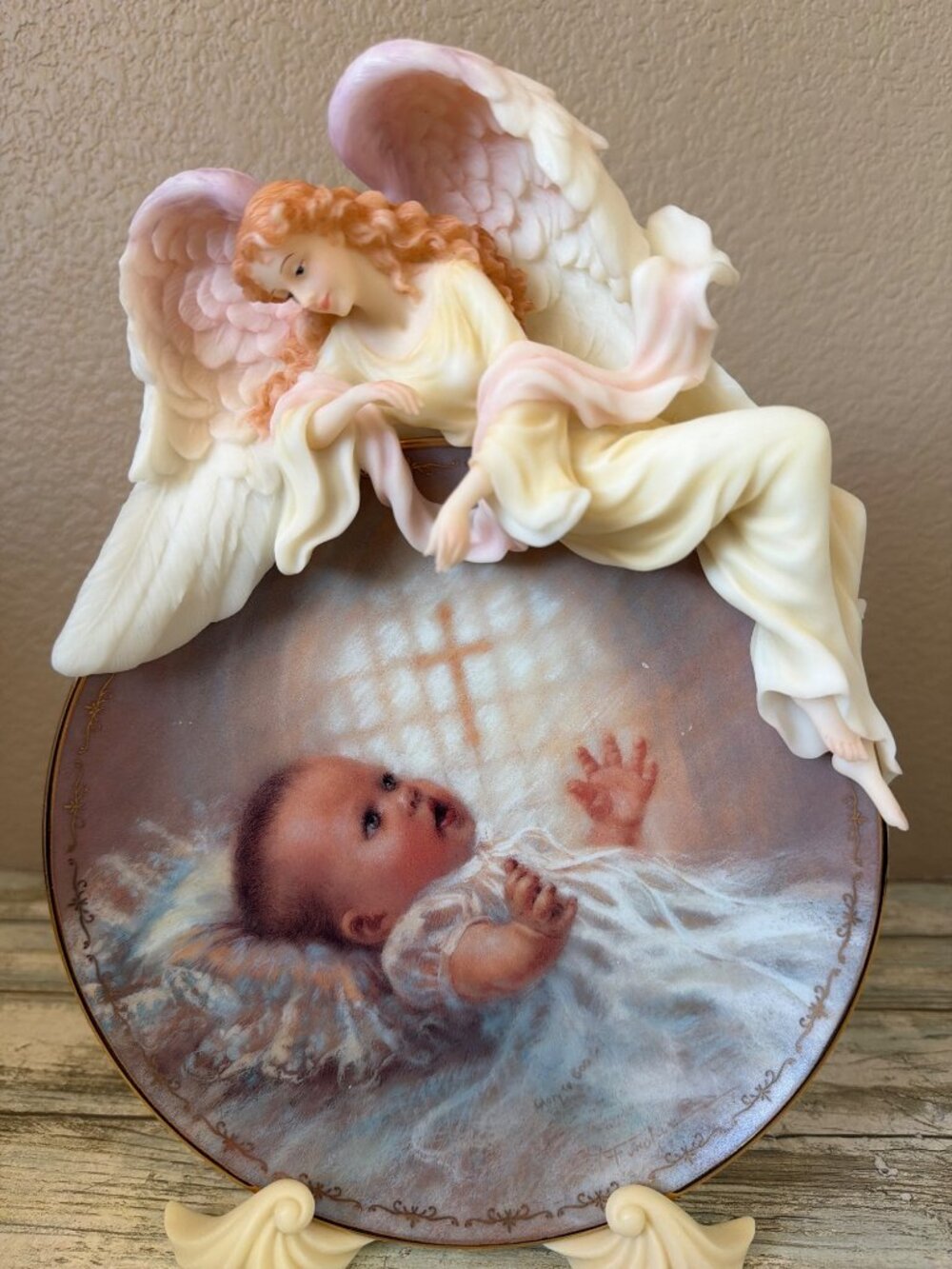 Seraphim Classics God's Treasure Christening Angel Plate Kathryn Fincher NEW - Picture 6 of 16